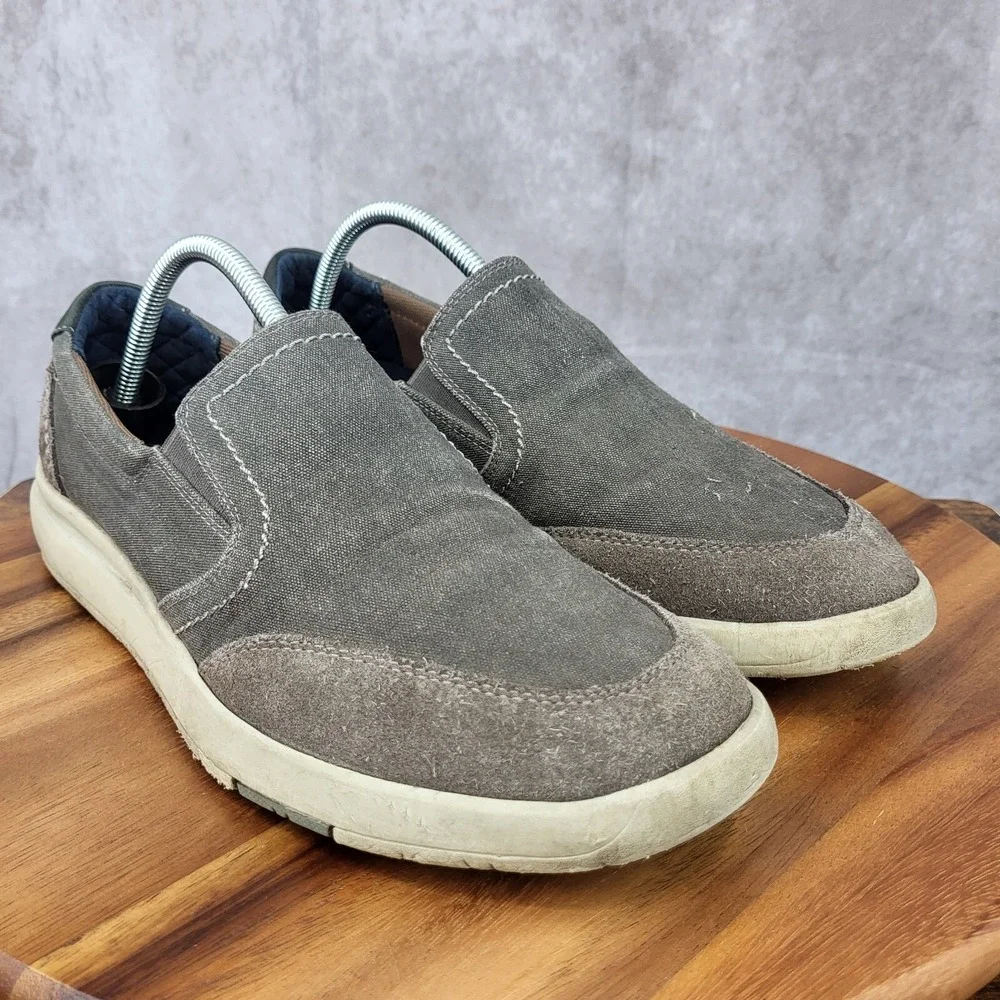 Dockers Sneakers‎ Mens 9.5 M Gray Suede Leather Loafers Slip On Shoes  Cahill